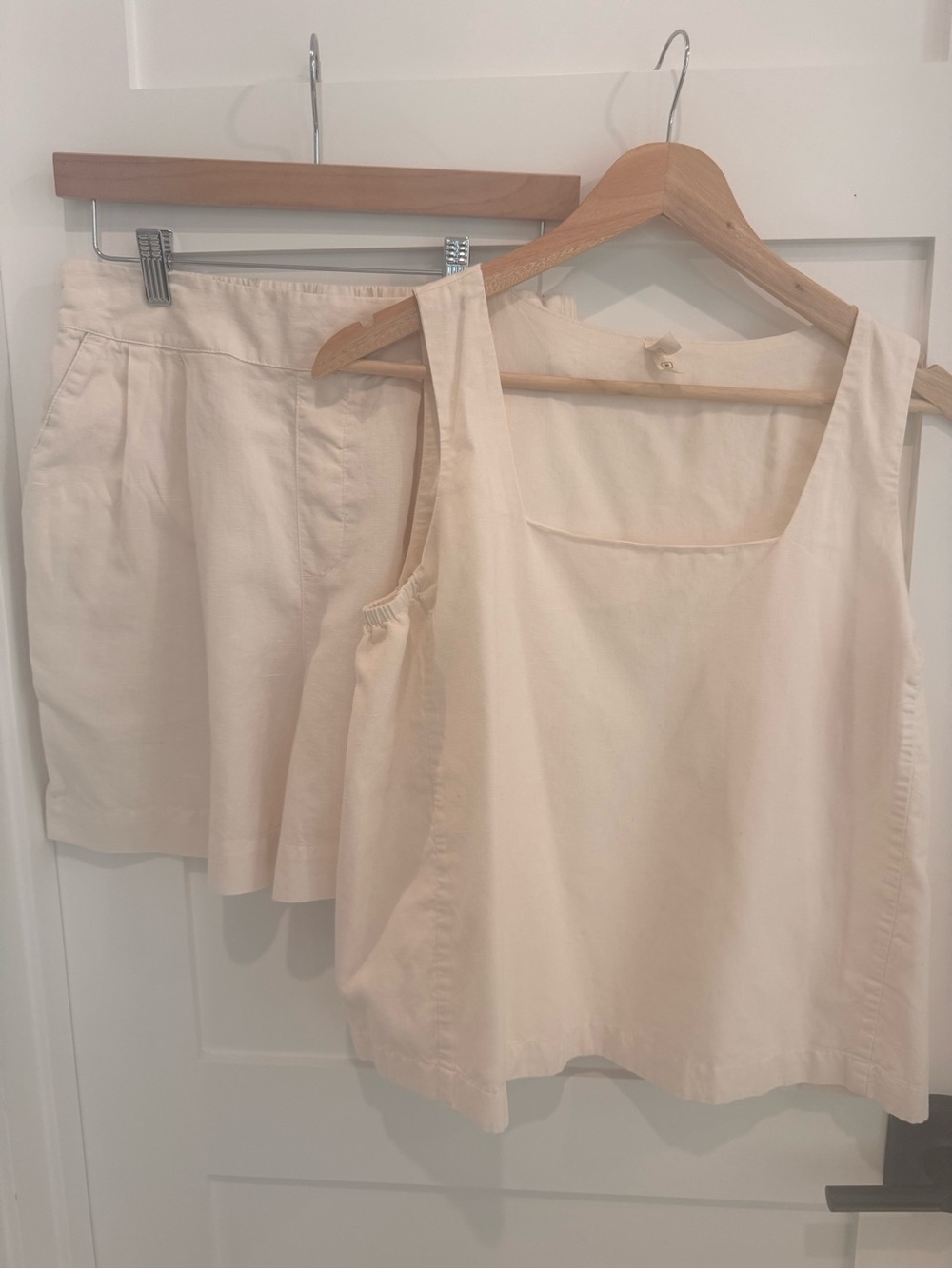 Short & Top Set - Cream Women’s Shorts - Classic Summer Staple M